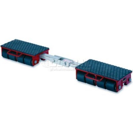GKS LIFTING AND MOVING SOLUTIONS GKS Perfekt Machinery Roller Dolly Rigid Plates, Adj. Width Connector Bar 26,400 Lb. 3-10312